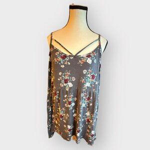 Women’s torrid 3 Super Soft Knit Strappy Floral Babydoll Tank Top 22 24